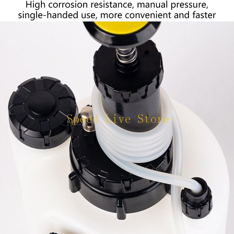 547C Car Brake Fluid 4 Interchangeable Nozzles 3L Container Manual Evacuation Fluid Changer System for repair man