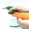 1/3pc Comfort Grip Stainless Steel Vegetable Peeler - Non-Slip Rubber Finger Grips, Manual Hand Peeler for Carrots, Pumpkins & More