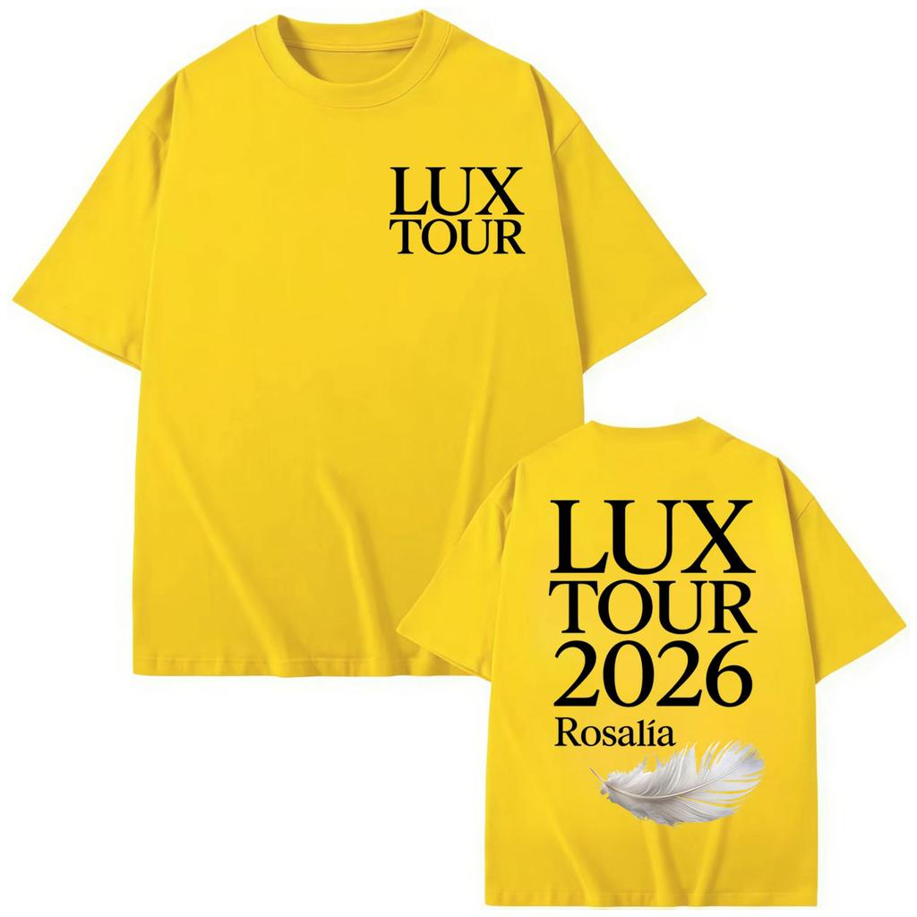 T-shirt Merch Tour LUX di Rosalia Moda Pop Musica T-shirt a Maniche Corte Uomo Donna Estate Cotone di Alta Qualità T-shirt