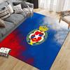 Red Star Belgrade Flannel Pattern Square Carpet,Area Rug,Carpet Rug for Living Room Bedroom Sofa Playroom Decor,Non-slip Floor Mat