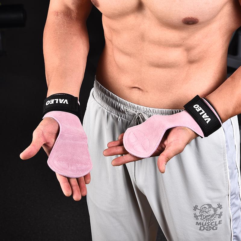 VALEO Fitness Wrist Wraps & Cowhide Palm Protectors for Weightlifting & Pull-ups