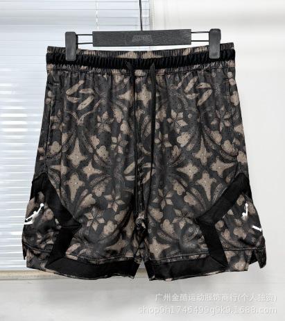 New 2026 summer loose and quick-drying men's AJ basketball shorts printed trendy sports casual pants source wholesale