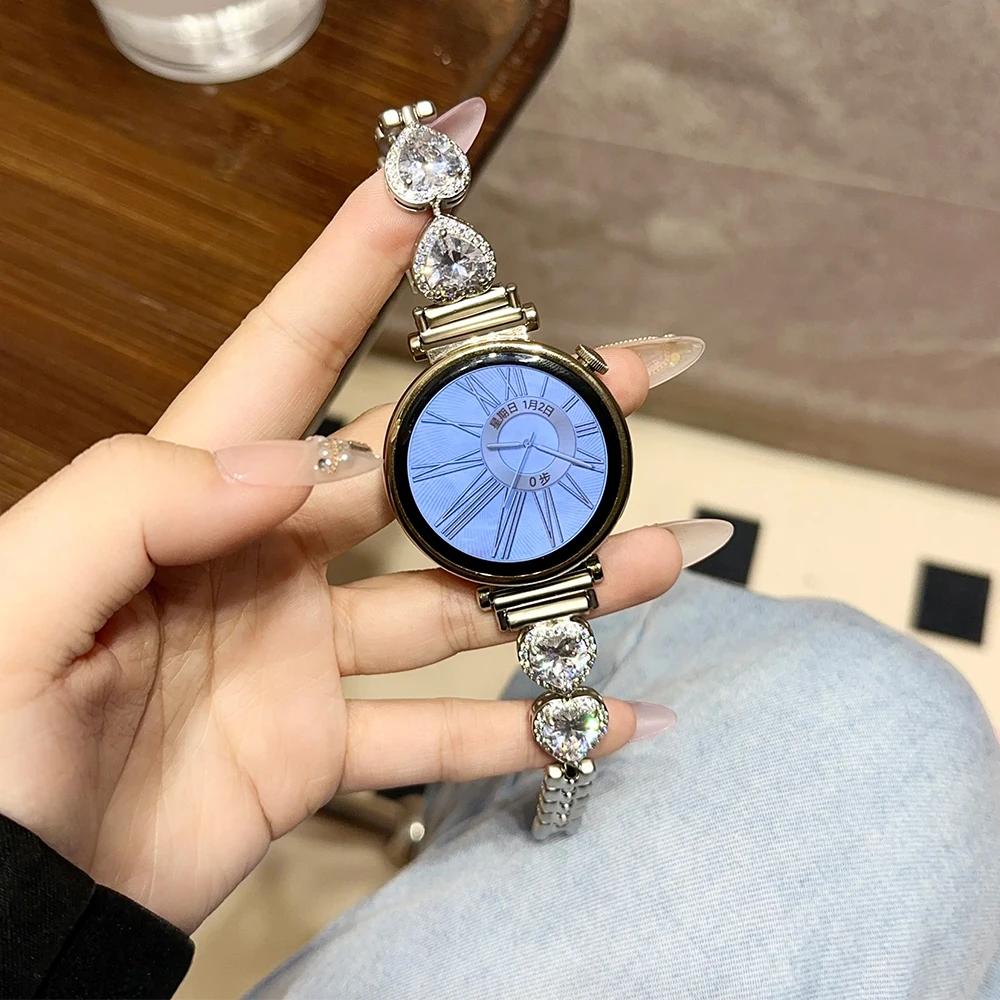 Women Diamond Bracelet for Huawei GT 4 41mm Smart Watch 18mm 20mm 22mm Band for Samsung Galaxy 6 Classic 47mm 43mm 5 6 40mm 44mm