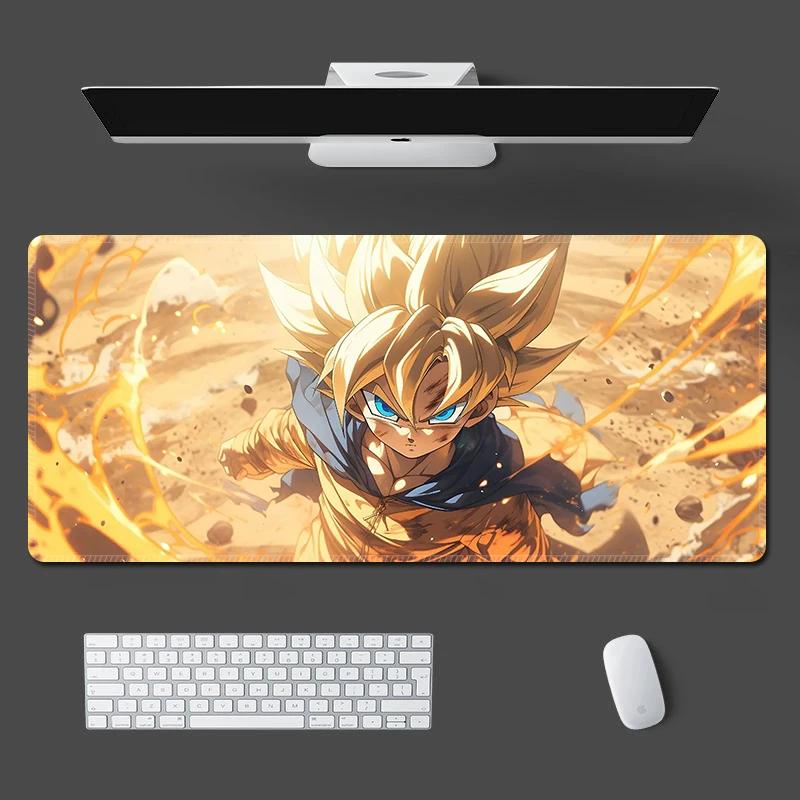 Men's Mouse Pad Leather Anime Dragon Ball Waterproof Anti-Slip Mouse Pad Son Goku Desk Pad Customized Locking Laptop Keyboard Pad Student Writing Pad