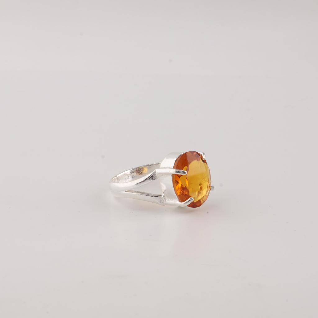 Natural Citrine Gemstone 925 Sterling Silver Handmade Jewelry Pretty Ring For Wife RR-75-1