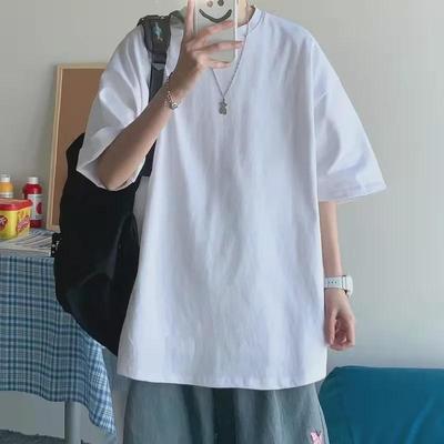 Men's Trendy Loose-Fit White Summer Sports T-Shirt
