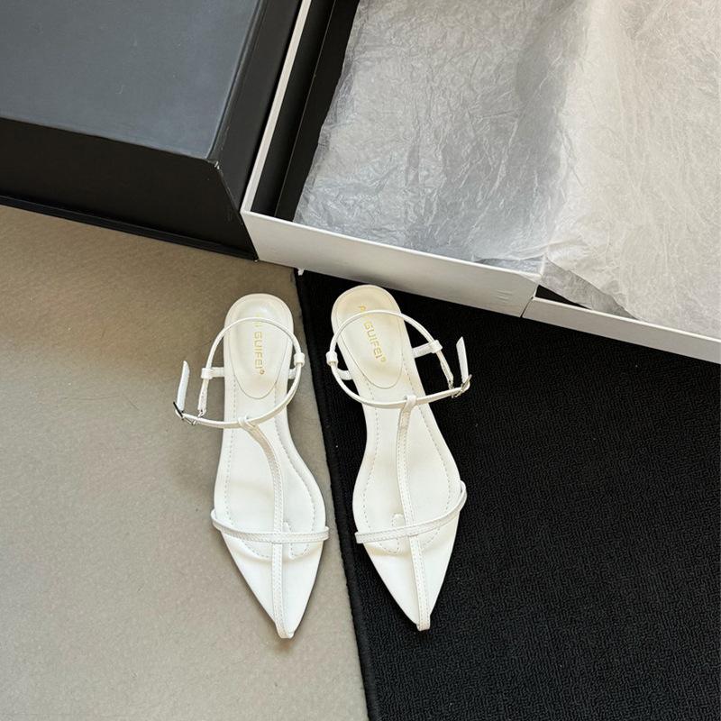 Fashion Women Sandals Summer High Heels 2025 New Fashion Pumps Dress Pointed Toe Elegant Heeled Mid Heels Buckle Shoe Sandalias De Mujer