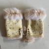 Suede Leopard Print Gloves Thicken Wrist Warmers Y2K Warm Fingerless Mittens  Christmas