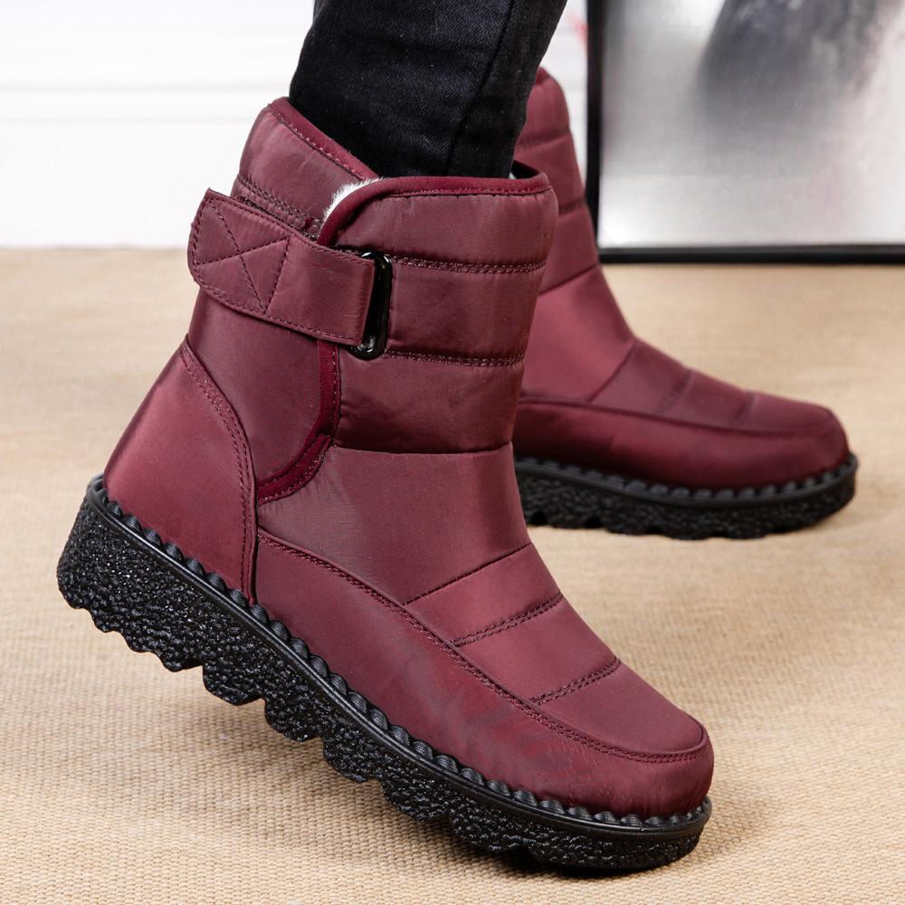 Women's Outdoor Snow Boots, Warm Round Toe Waterproof and Non Slip Shoes