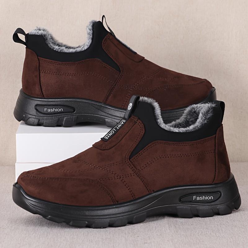 Warm and Comfortable Men's Snow Boots Non-Slip Ankle Boots for Outdoor Hiking and Trekking Winter Shoes
