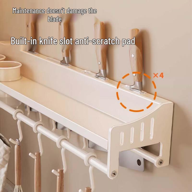 Stainless Steel Wall-Mounted Kitchen Shelf