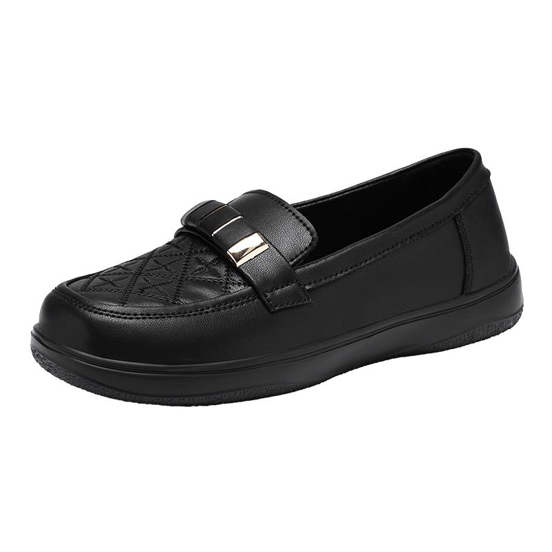 Zulijian Women s Slip-On Soft-Sole Casual Leather Flats 37
