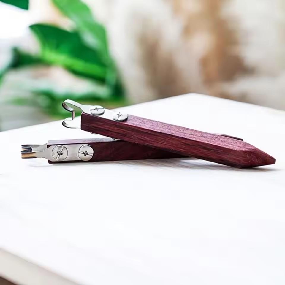 DIY Pottery Tools Handmade Pottery Sculpture Ring Foot Scraper Ceramic Modeling Wooden Handle Clay Extruder Tool