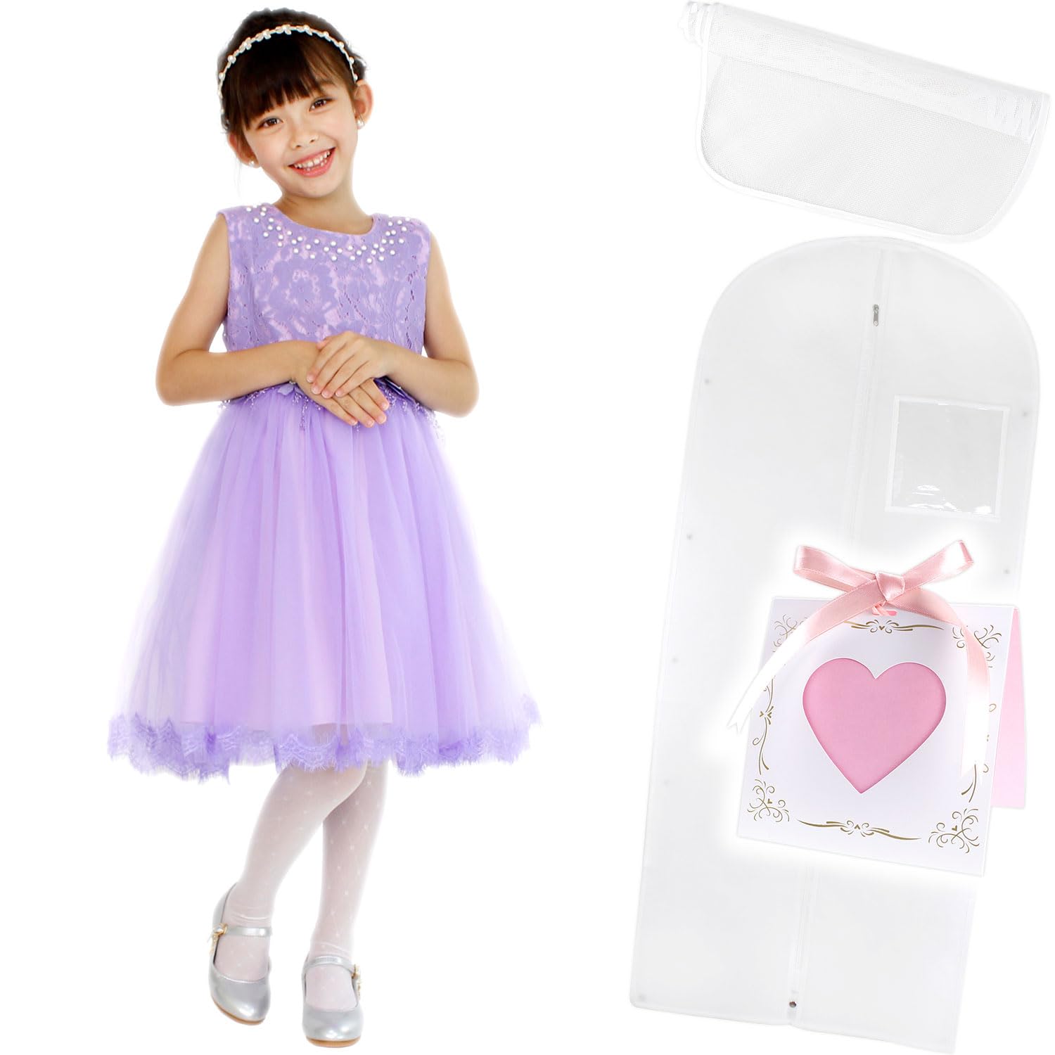 

Dress for Dress and Message Card [Reussite] Children s A-Line Recitals/Includes Patch, Cover, (JP, Height, 120cm, Purple) фиолетовый