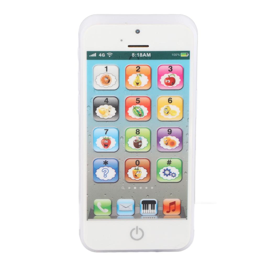 Baby Mobile Phone Toy Simulation Shaped Clr Music Cool Light English Mobile Phone Toy