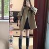 Khaki trench coat women's spring and autumn new Korean version loose and thin medium and long British style coat ins