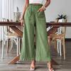 Cotton and Linen Women's Loose Fashion Solid Color Straight Casual Pants Women's Clothing