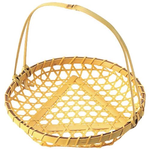 Manyo Bamboo Serving Basket, 190 X 170mm, Large (with Handle) 18-108
