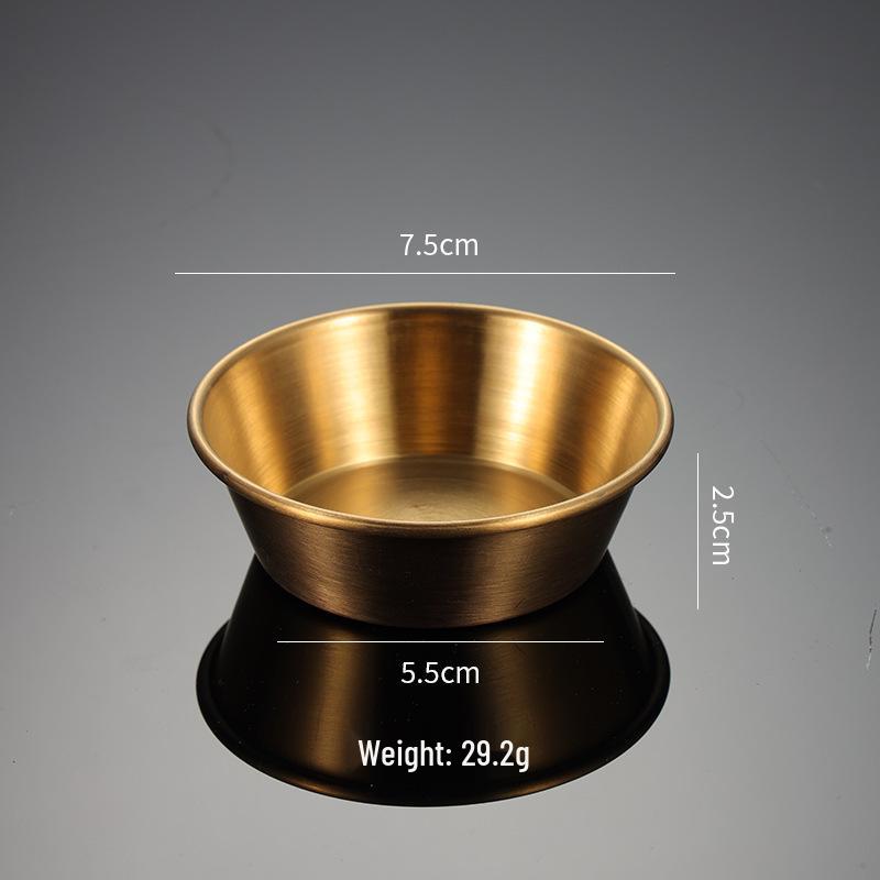 Korean Style Stainless Steel Dipping Sauce Dish for Snacks and Condiments