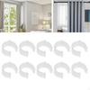 10 Pieces Curtain Rod Bracket Holders Secure Grip for Rods Utility Easy To Install