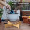 Pflanzenständer Bambus Blumentopfschale Kreuzförmig Multifunktion für Haustier Zuhause Küche 29x6cm
