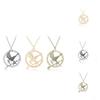Collier Geai Moqueur Élégant en Alliage Doré Pendentif Oiseau Géométrique Tendance Printemps 2022