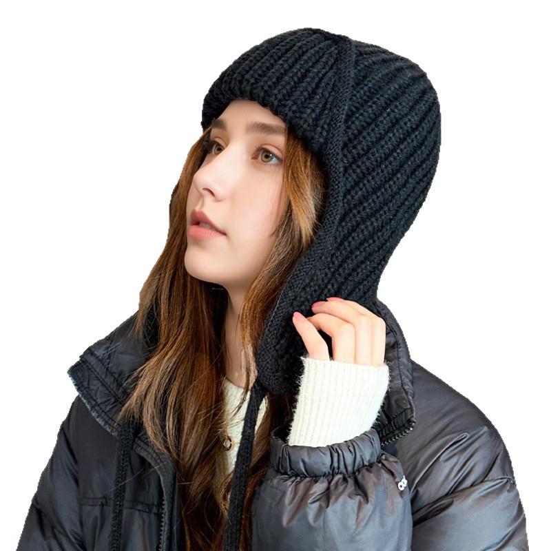 Korean Style Slimming Aviator Earflap Hat: Women's Warm Winter Knit
