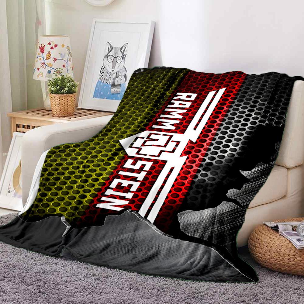 Rammstein Metal Flannel Blanket Throw Blanket Soft Warm Sofa Bed Camping Car home Decor Unique Christmas Gift C930753