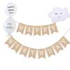 YFFSFDC Narozeninová dekorace Balónová sada Narozeninová dekorace Věnec Roztomilý mrakový balónek HAPPY BIRTHDAY Dekorace Vlajka Tahání balónku z přírodní juty Bir