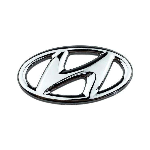 

Car Rear Trunk Front Hood Emblem Sticker for Hyundai Tucson Elantra Venue Kona Veloster I30 I10 I40 I20 Getz Ioniq Accessories 15cm срібний