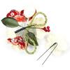 hair ornament set Furisode ceremony crepe white camellia 2-piece coming-of-age kk-360