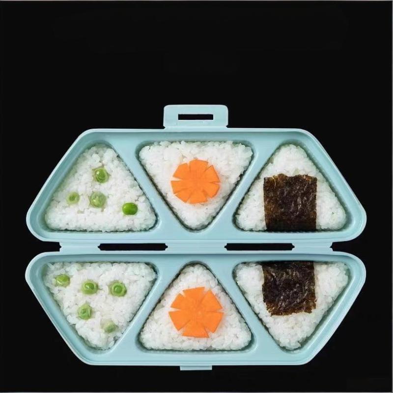 6 Grids Sushi Mould Triangle Bento Box Kitchen Party Supply Mold Tool Onigiri Rice Ball Bento Machinenori Kitchen Accessories