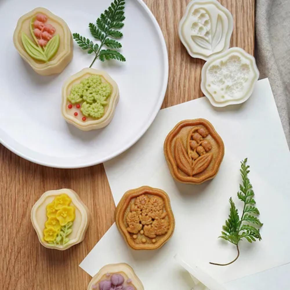 

Ellipse Mooncake Mold Embossed Cookie Cutter Three-dimensional DIY