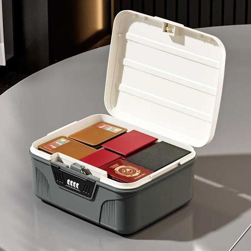 Cutie de siguranță cu blocare cu parolă cu patru cifre, cutie organizatoare portabilă pentru pașaport, cutie de depozitare de securitate pentru confidențialitate.