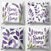 Fodera per Cuscino Decorativa per la Casa, Stile Lavanda Viola Chiaro, per Divano in Salotto, Poliestere, con Cerniera