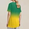 Women's Fashionable Casual Short Sleeve Print Round Neck Pullover Top