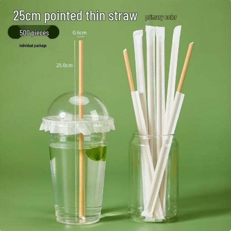 Jiebangda Disposable Biodegradable Kraft Paper Straws