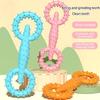 Dog Dental Chew Toy Design Rubber Durable For Teeth Cleaning Chew Resistant Interactive Bone Puppies Enrichment