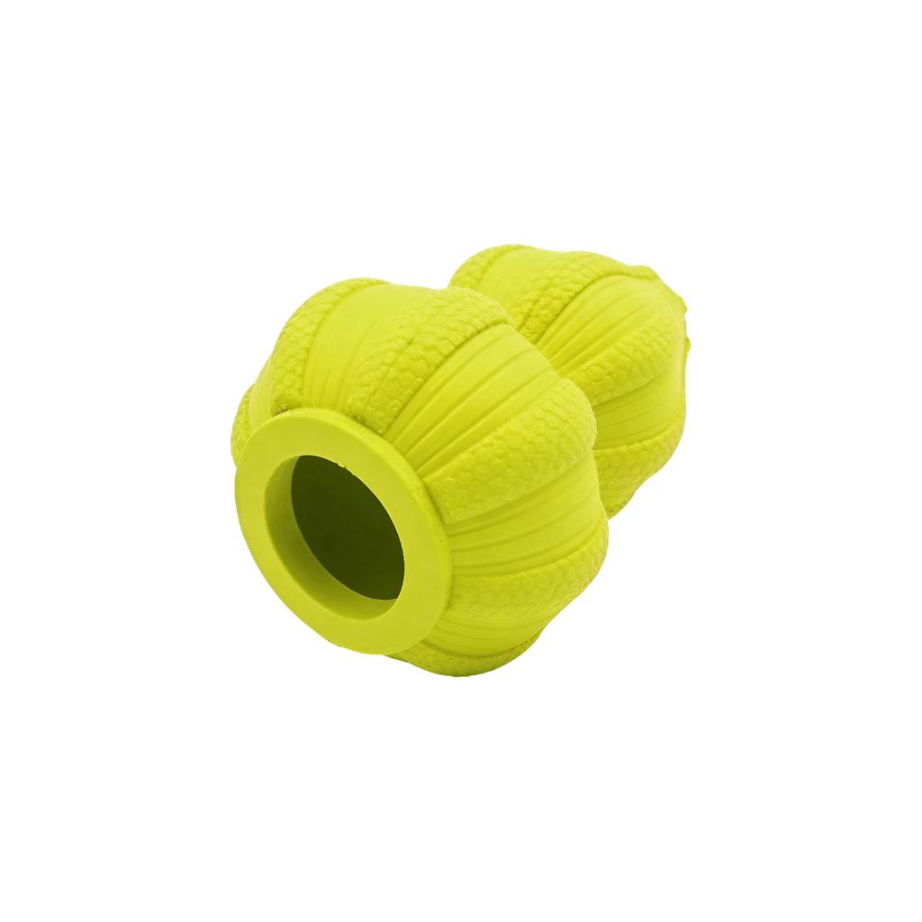 Haustierspielzeugball, Naturkautschuk, Niedlicher Quietscheball, -leckerchen-ausgebender Ball, Baumwollseil, Spielzeug für mittelgroße bis große Hunde