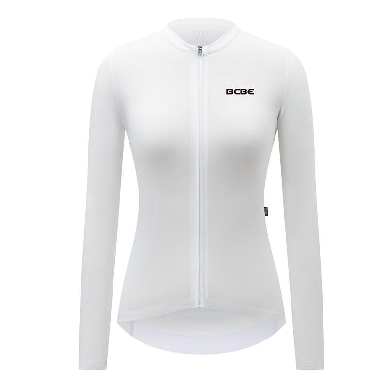 Women s BCBE-ING Quick-Dry Cycling Jersey: Summer Ice, Breathable, Sun-Protected, Long Sleeve. Small белый