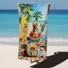 1PC Towel Beachland Dogs Arts Dog Party Pattern Perfect Gifts Quick-Dry Beach Towel For Yoga Tourism Beach GYM Camping Swimming
