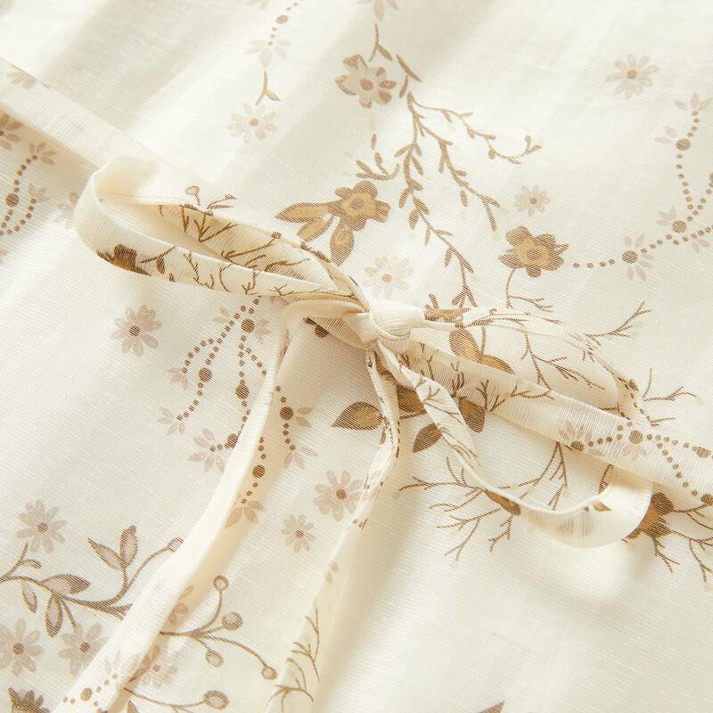 Annaike Romantic Botanical Print Tie-Neck Maxi Dress