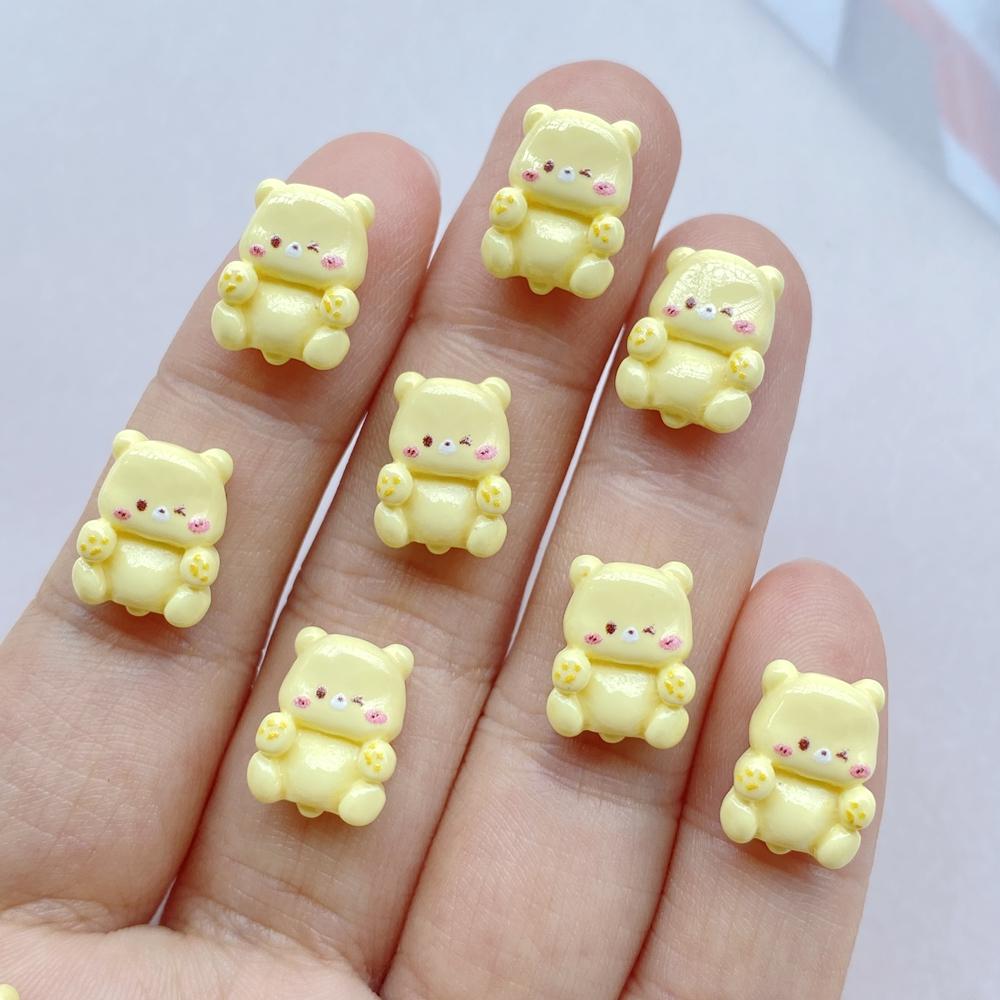 20Pcs New Cute Resin Cartoon Rabbit, Panda, Dog, Dinosaur Flat Back Scrapbooking DIY Jewelry Craft Decoration Accessories