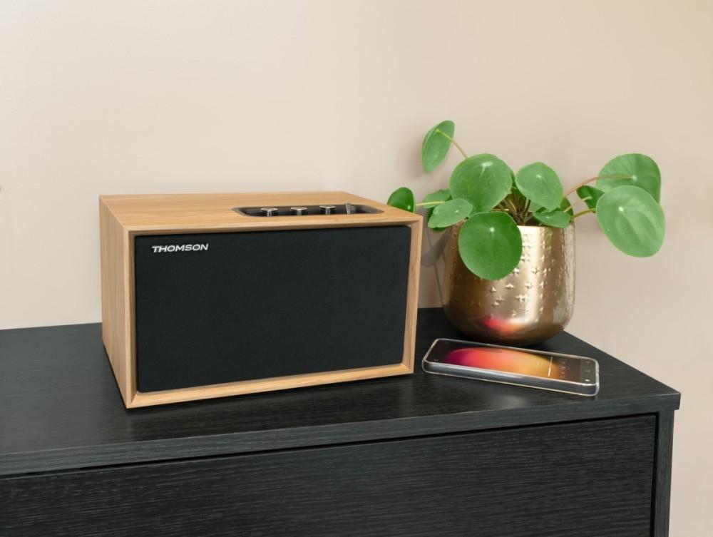 Thomson WS302 - Holz-Bluetooth-Lautsprecher, Thomson