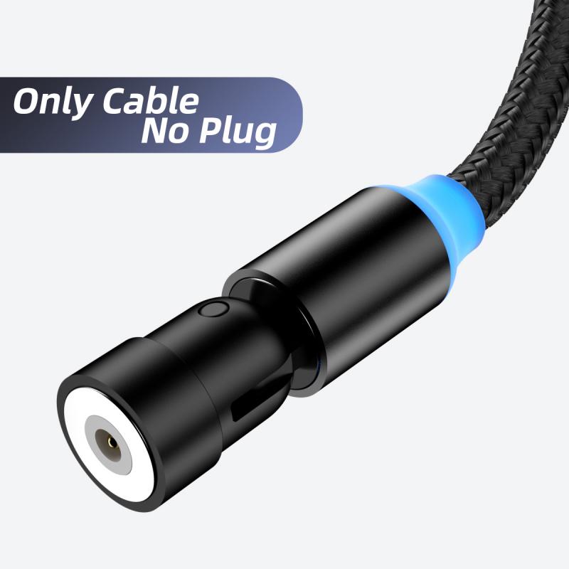 FONKEN 540o Döndürme Hızlı Manyetik Şarj Kablosu USB Tip C/Yıldırım iPhone IOS / Android Mikro 2020 YENI Şarj kablosu