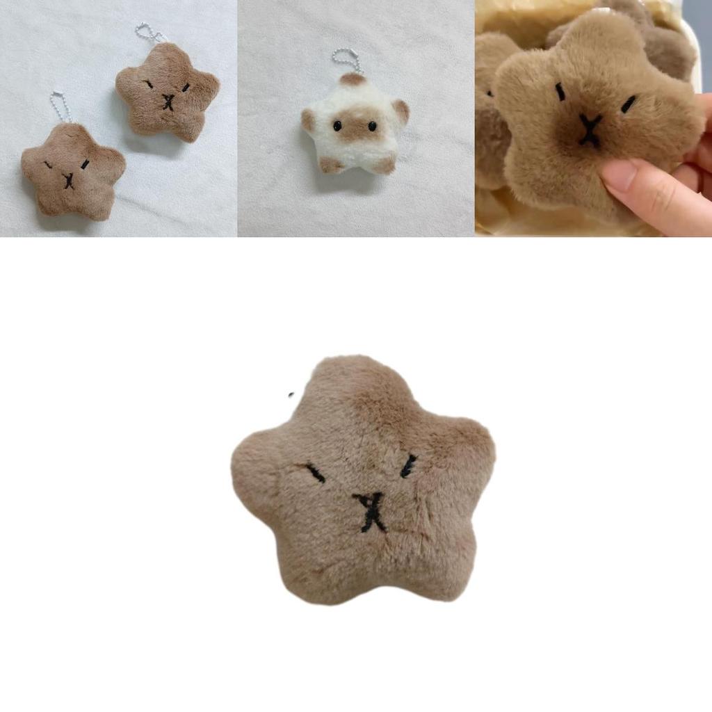 Cute Fluffy Keychain Bag Charm With Adorable Capybara And Fuzzy Fur 7cm Size
