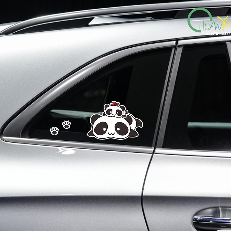 Cartoon cute panda car windows, motorcycle bumpers, luggage compartments, notebook stickers, stickers