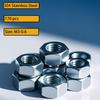 170pcs M3-0.5 Hex Nuts 304 Stainless Steel High Strength Anti-Rust Nut Kit for Machinery, Electronics, Furniture