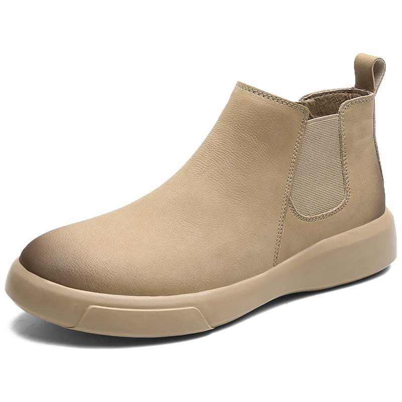 

Chelsea Men s Boots Leather Shoes High Top Martin Boots Men s Winter Fleece British Boots Men s Martin Boots Short Boots 47