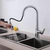 Pull Out Kitchen Sink Faucet Nozzle G12 with LED Digital Temperature Display and Two Spray Modes for Bubble and Jet Water Flow